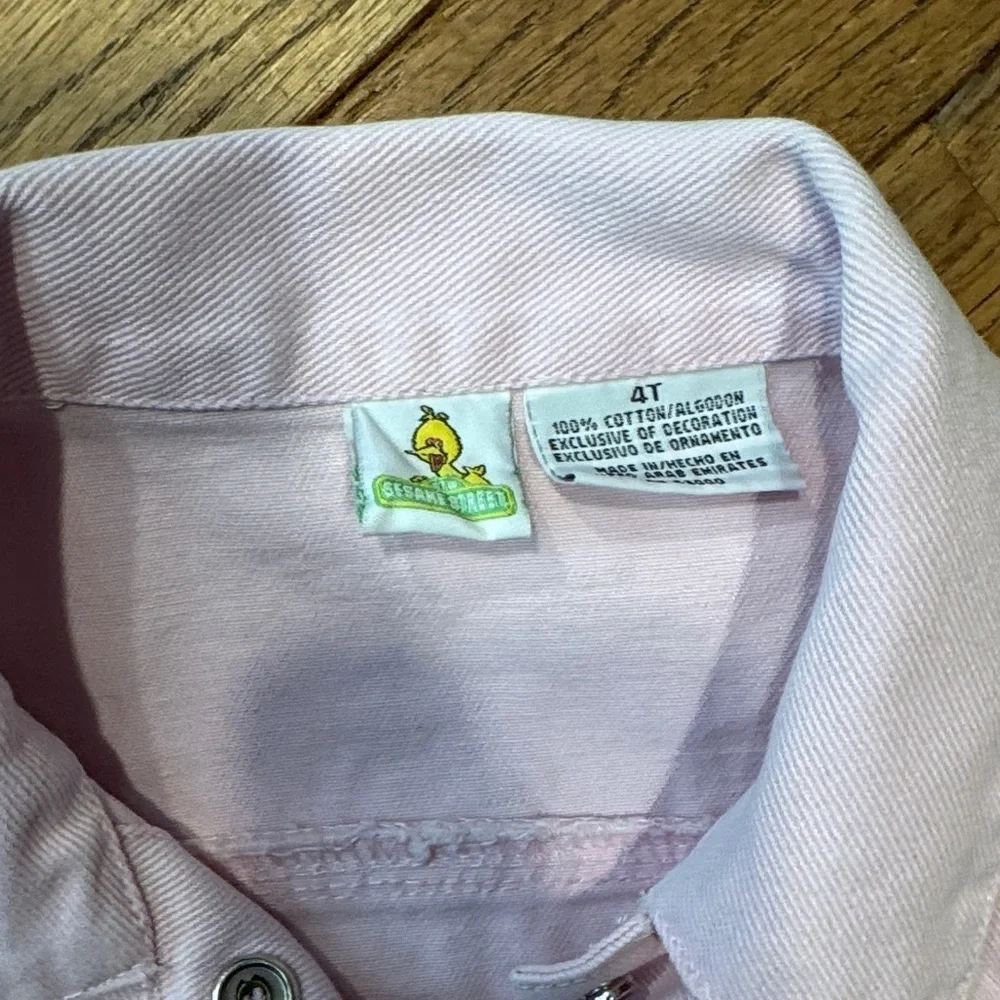 Vintage Sesame Street Pink Jean Jacket with Big Bird
